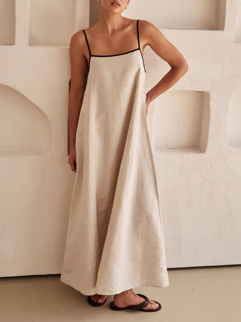 A-Linien-Kleid mit kontrastierenden Strapsen im Summer Vibe-Stil