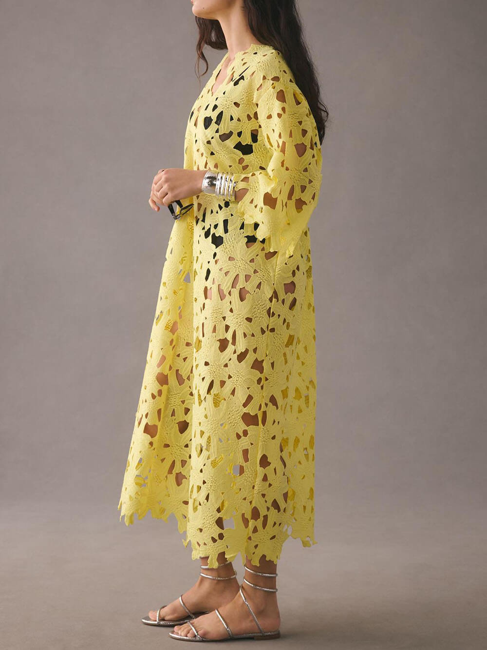 Cover Up – Midi-Strandkleid aus Spitze