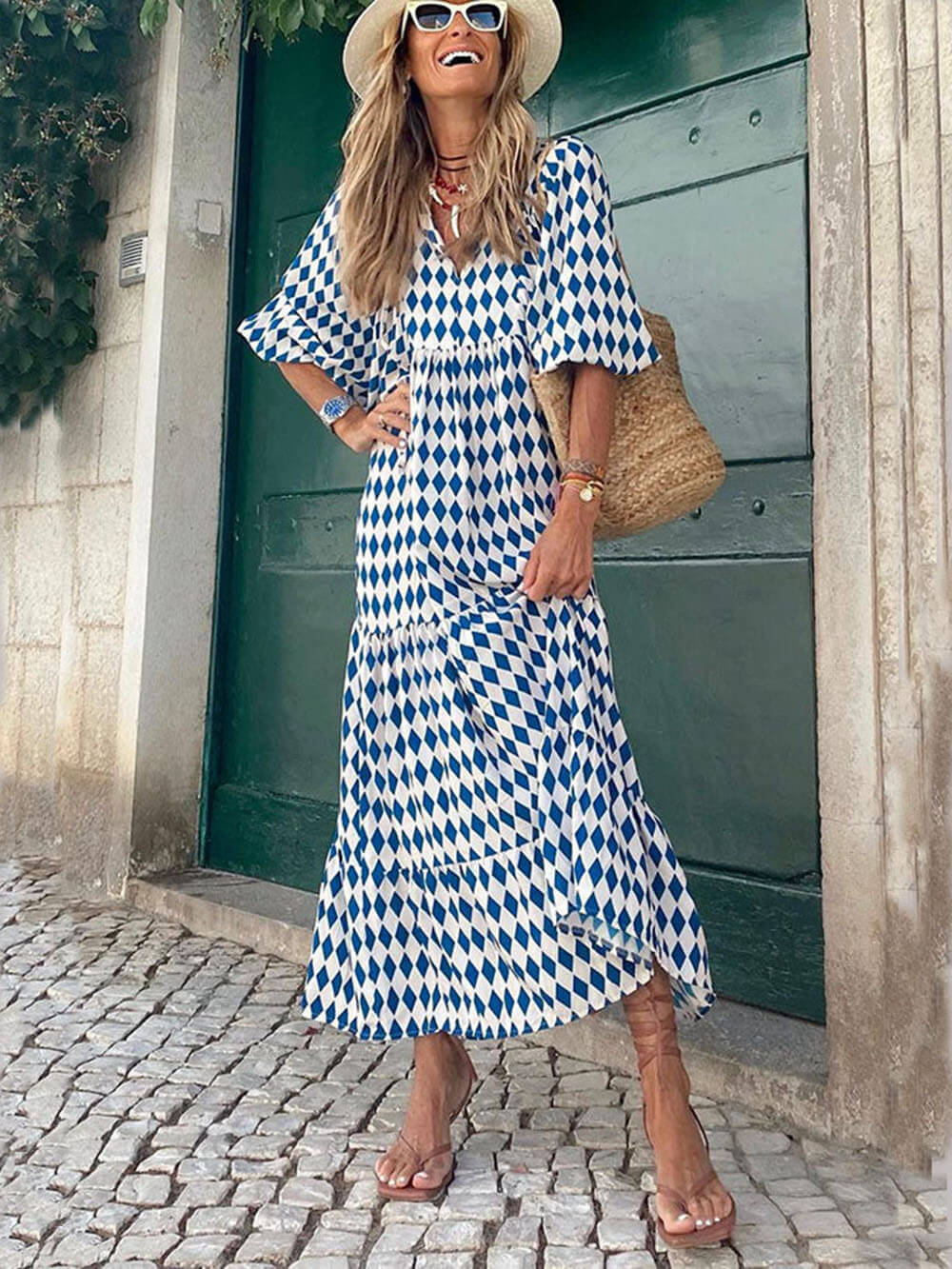 Maxikleid mit Bohemien-Print