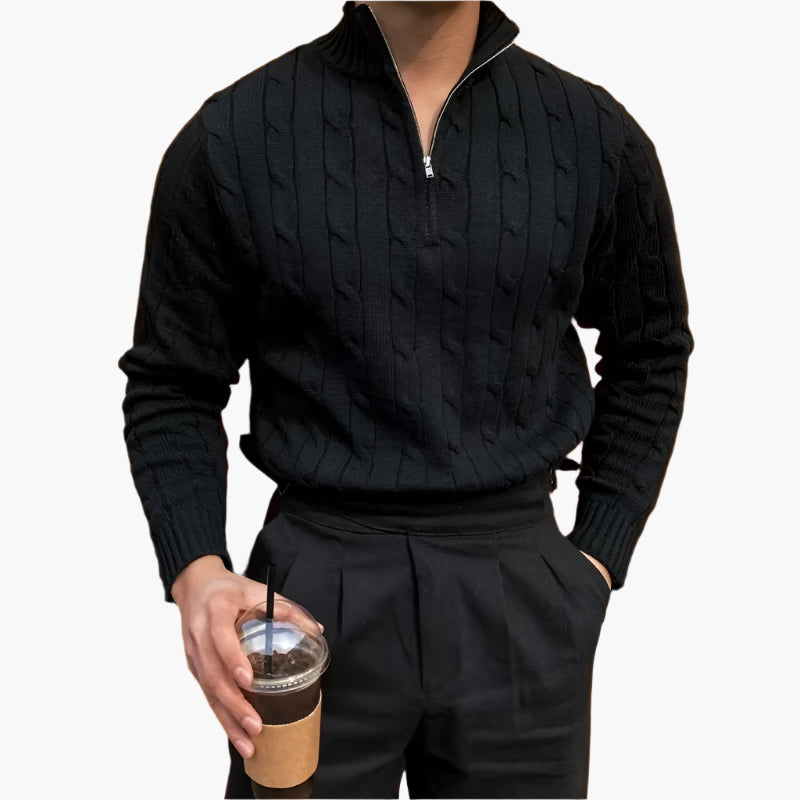Pullover mit halbem Reißverschluss