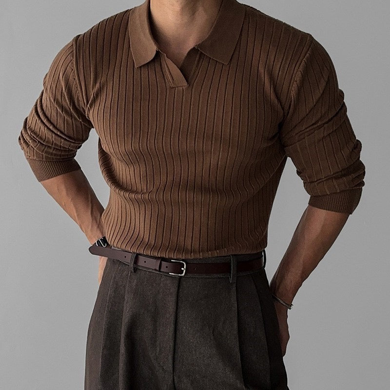Poloshirt mit V-Ausschnitt