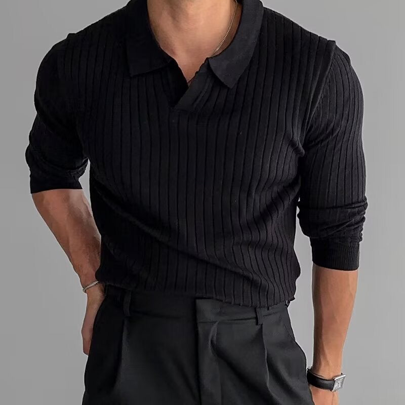 Poloshirt mit V-Ausschnitt