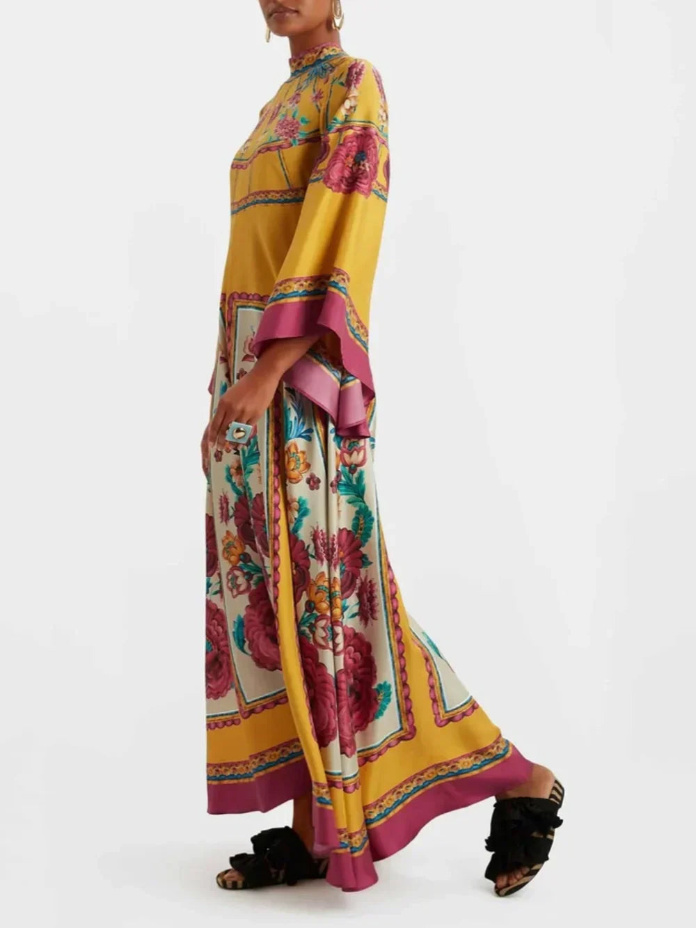 Langes, fließendes, lässiges und modisches Maxikleid
