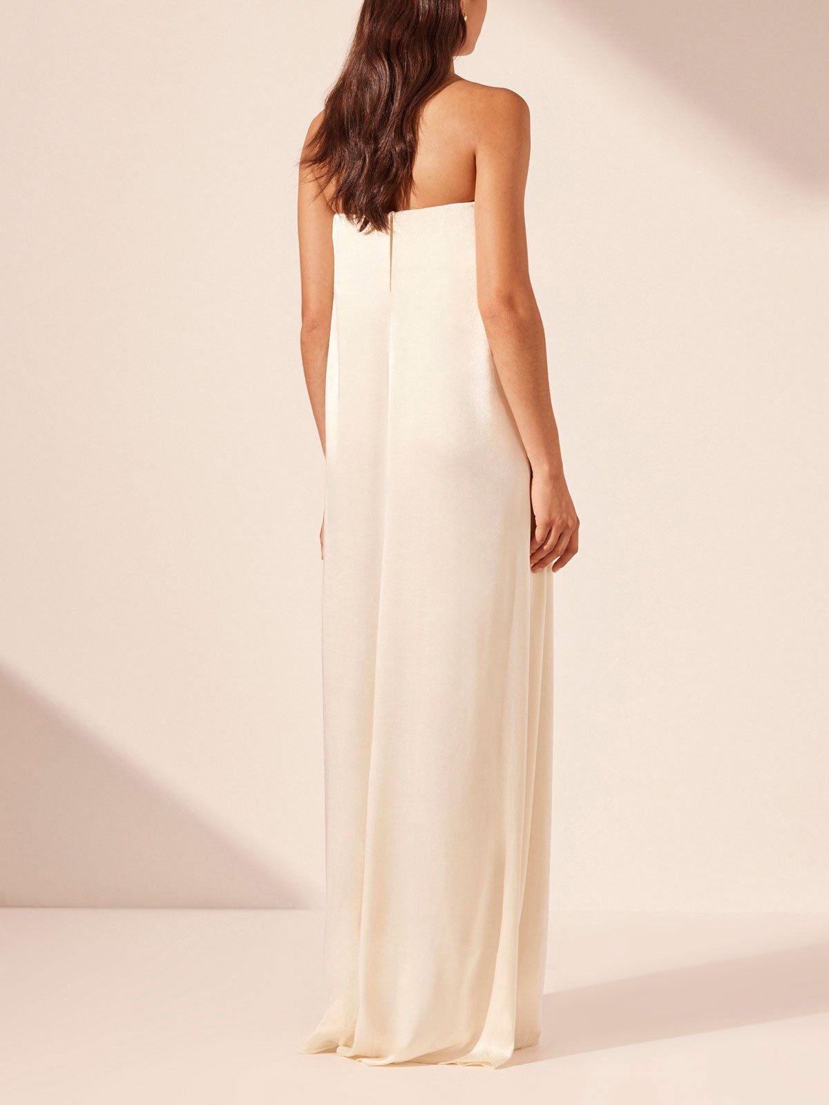 Elegantes Satin-Abendkleid-Maxikleid