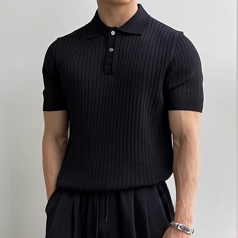 Gestricktes Poloshirt