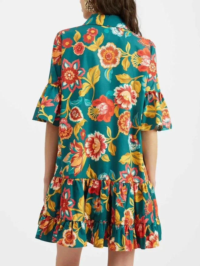 Grace Unique Minikleid mit Flora-Print