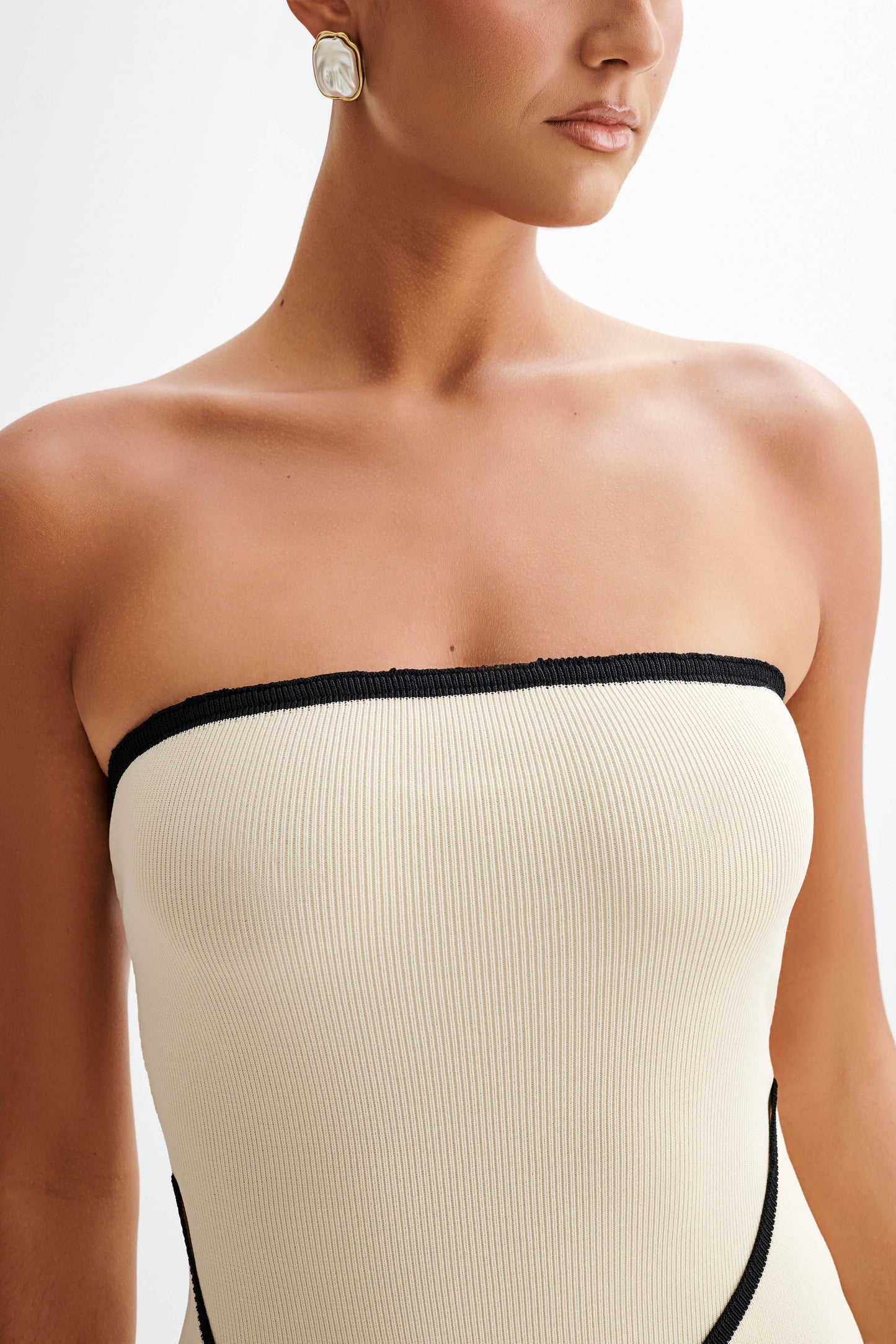 Trägerloses Minikleid Rian aus Strick