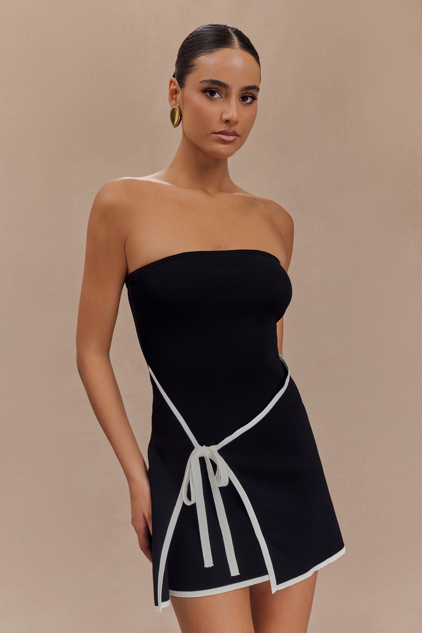 Trägerloses Minikleid Rian aus Strick