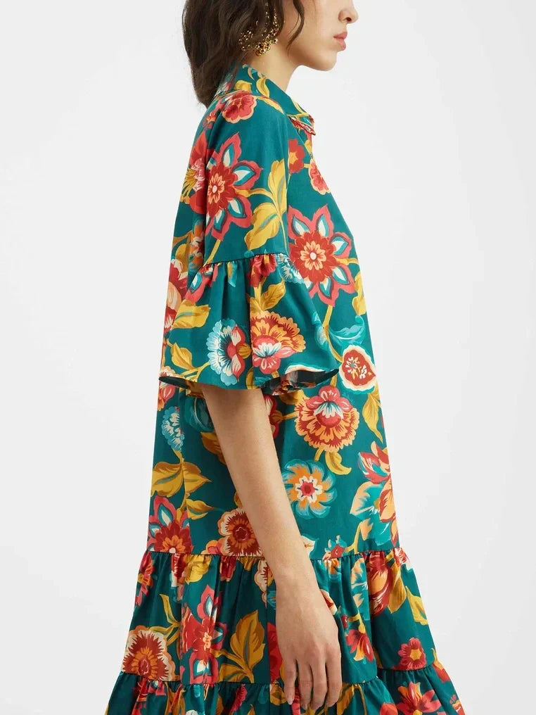 Grace Unique Minikleid mit Flora-Print