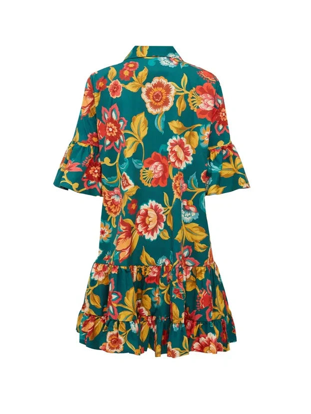 Grace Unique Minikleid mit Flora-Print
