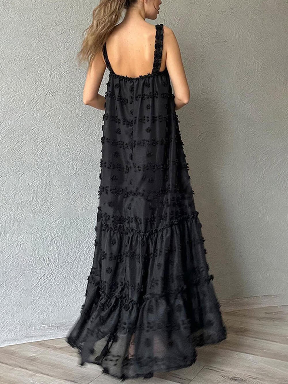 Hübsches, lockeres Maxikleid in A-Linie mit Blumendekor