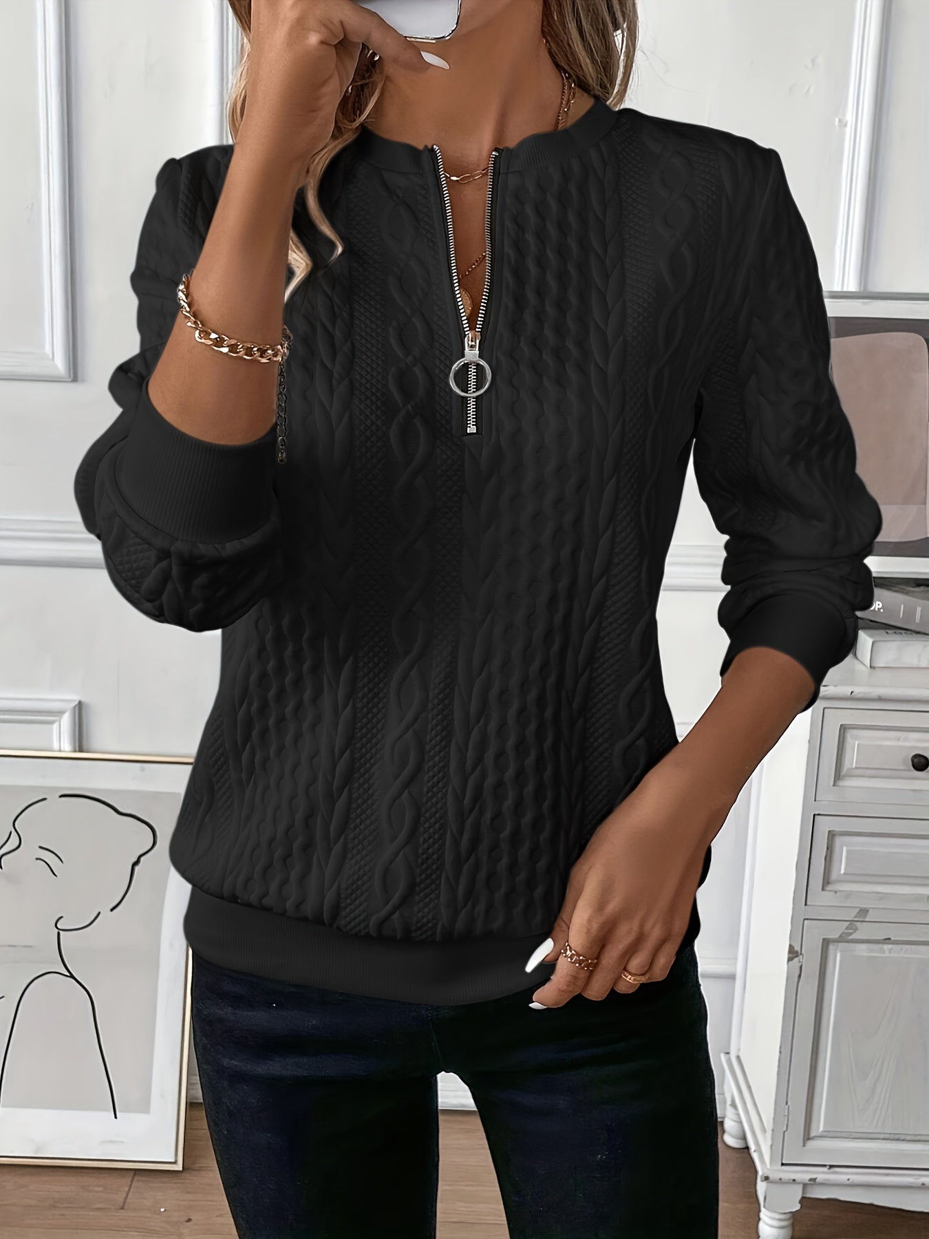 Amy | Pullover mit Reißverschluss
