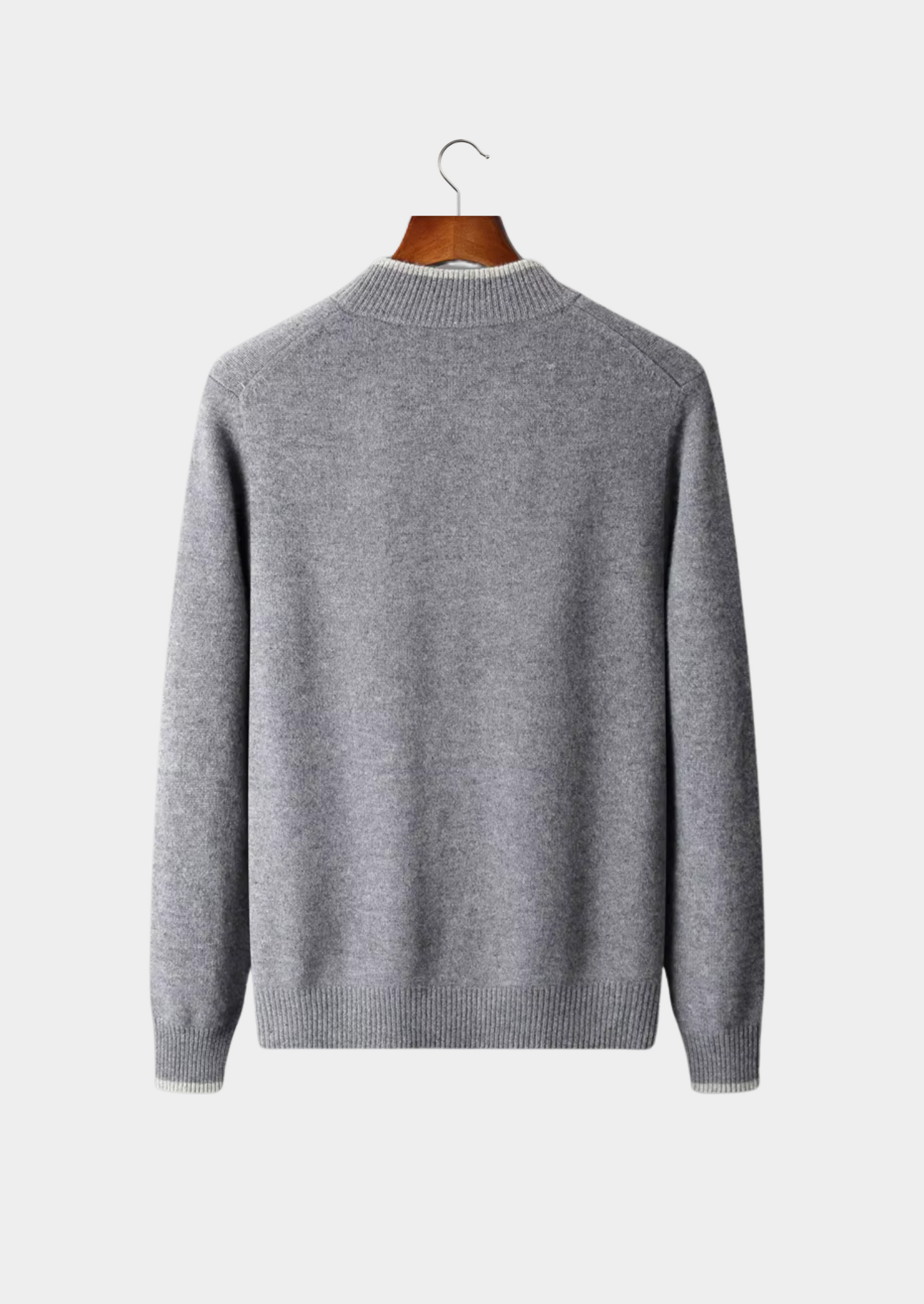 ZWEIFARBIGER MERINO-CARDIGAN MIT REISSVERSCHLUSS