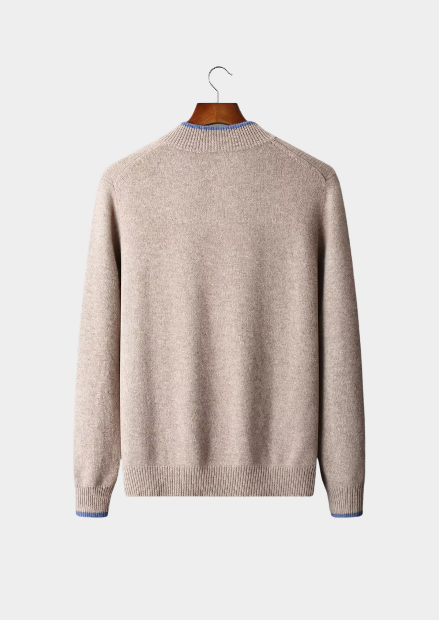 ZWEIFARBIGER MERINO-CARDIGAN MIT REISSVERSCHLUSS