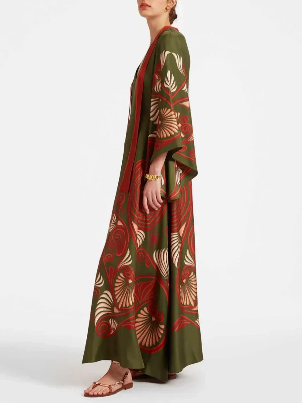 Elegantes Maxikleid mit schillerndem Print