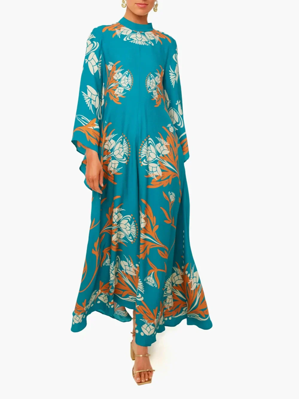 Vintage Maxikleid mit atemberaubendem Print
