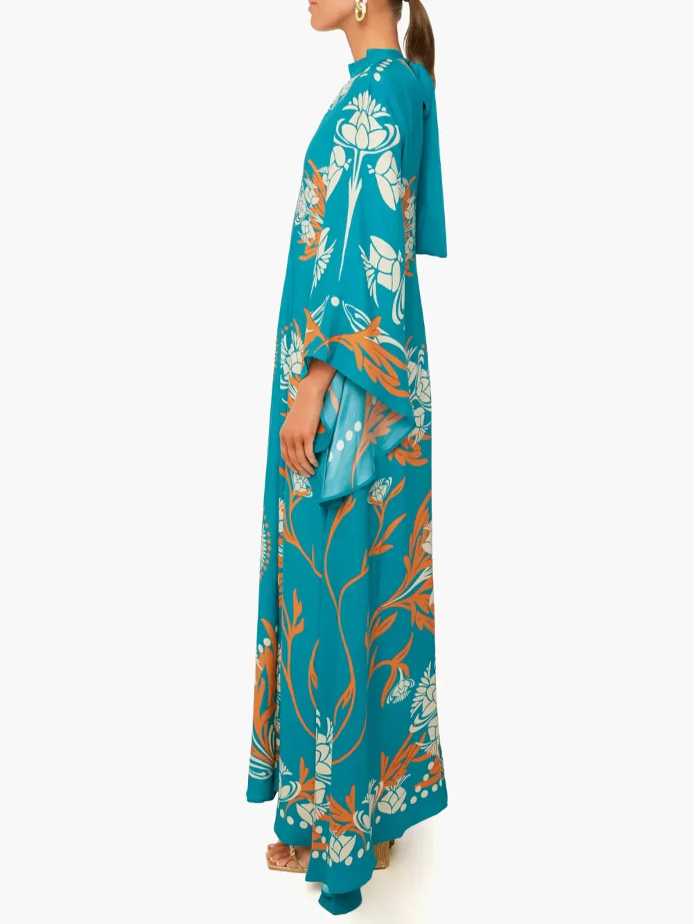 Vintage Maxikleid mit atemberaubendem Print
