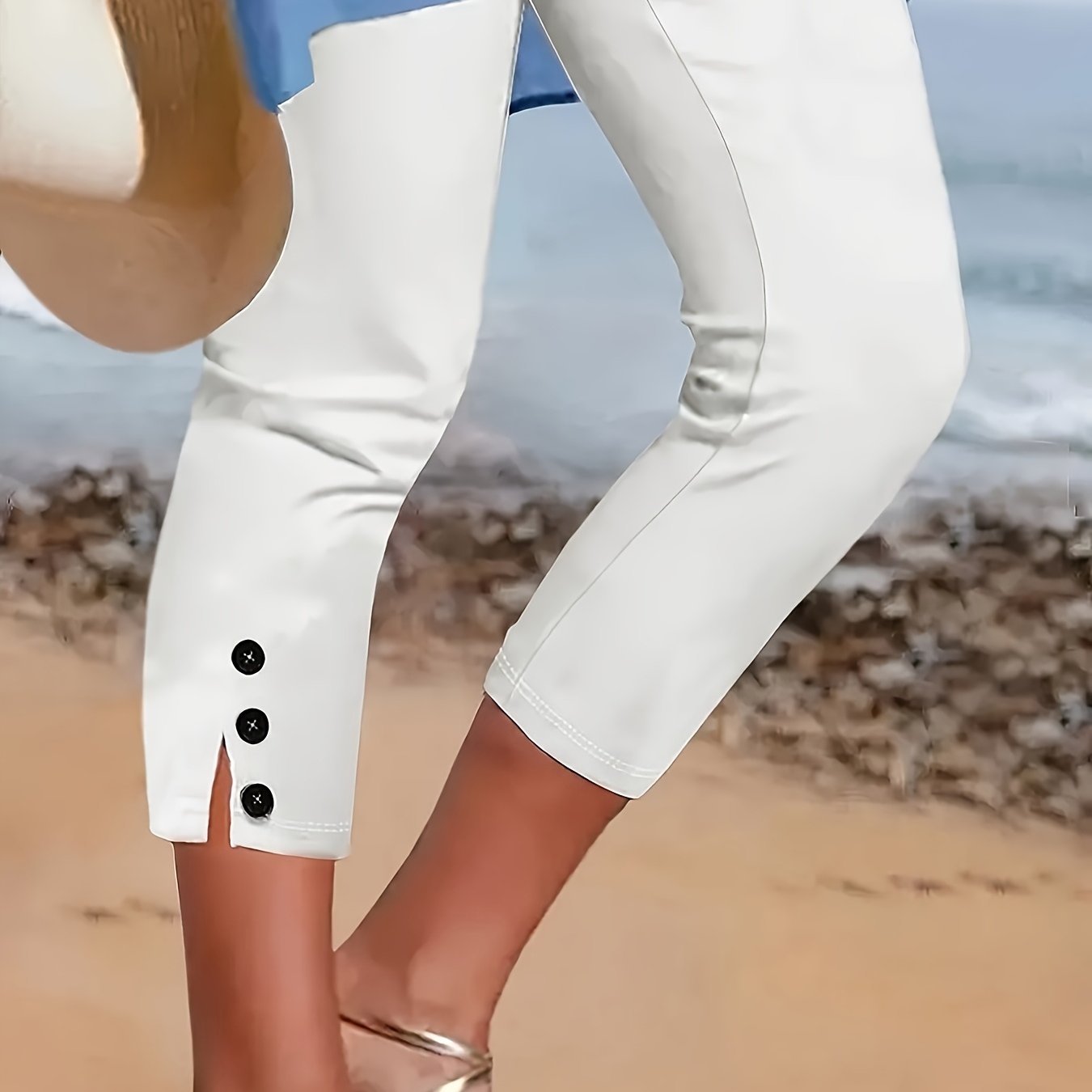 Clara Polierte Stretch-Capri