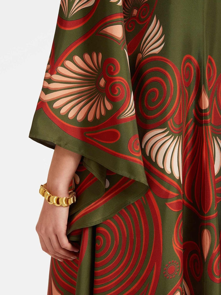 Elegantes Maxikleid mit schillerndem Print