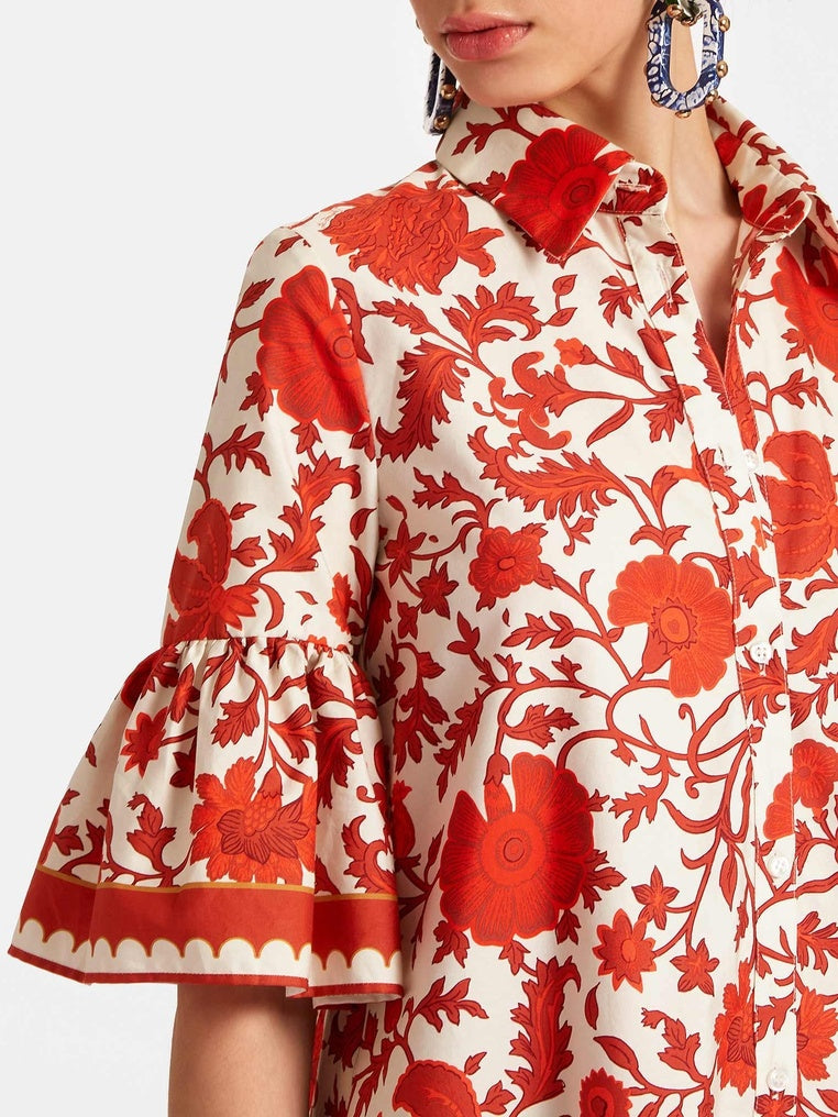 Einzigartiges Minikleid mit Herbstdruck