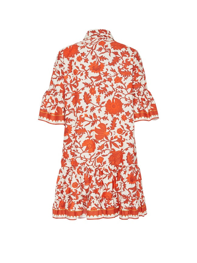 Einzigartiges Minikleid mit Herbstdruck