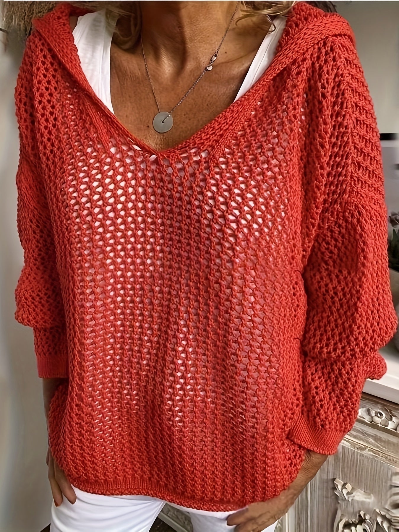 Lana Strick-Kapuzenpullover