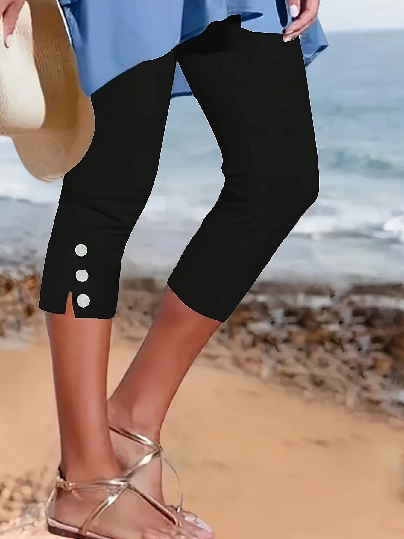 Clara Polierte Stretch-Capri