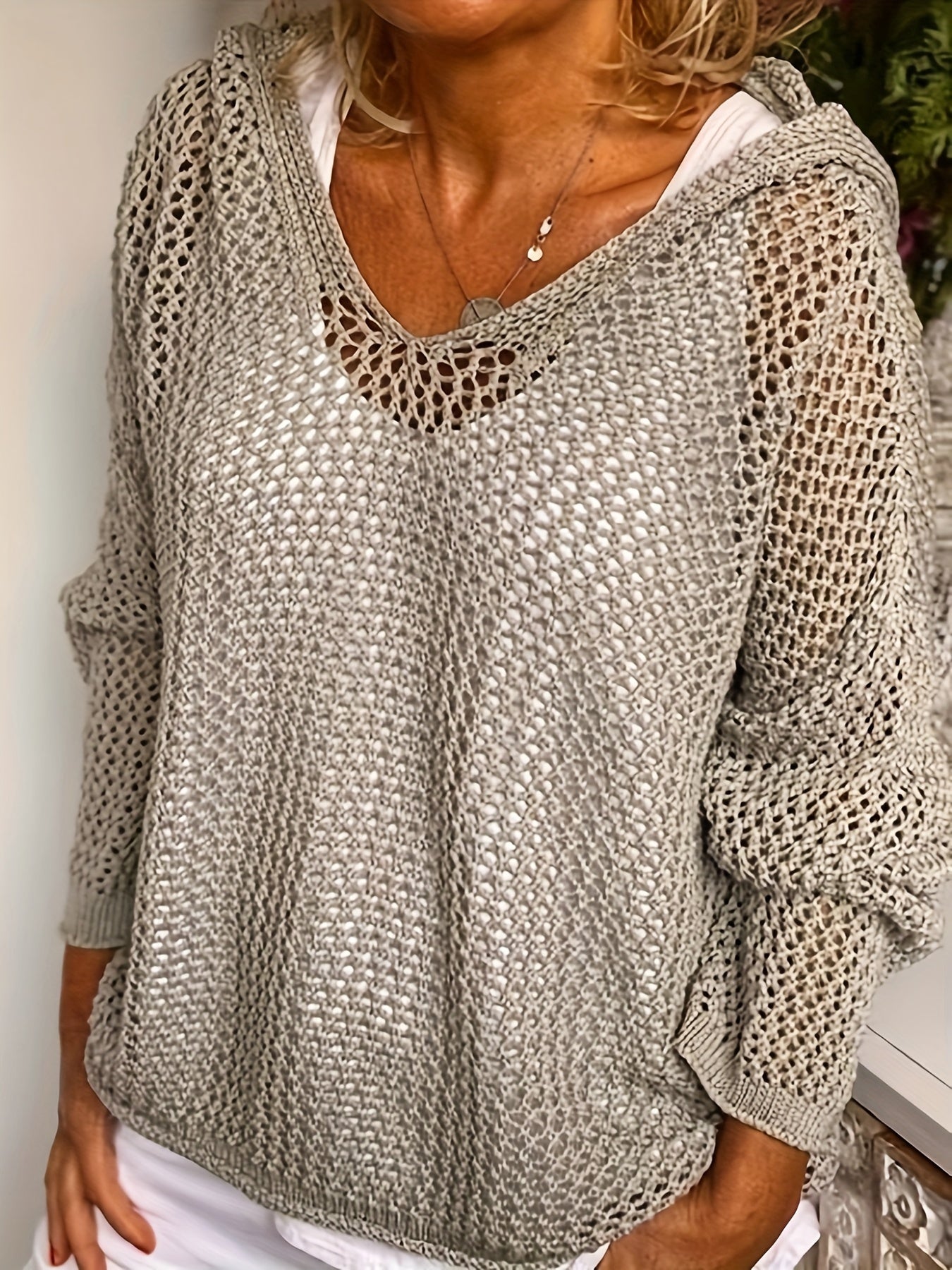 Lana Strick-Kapuzenpullover