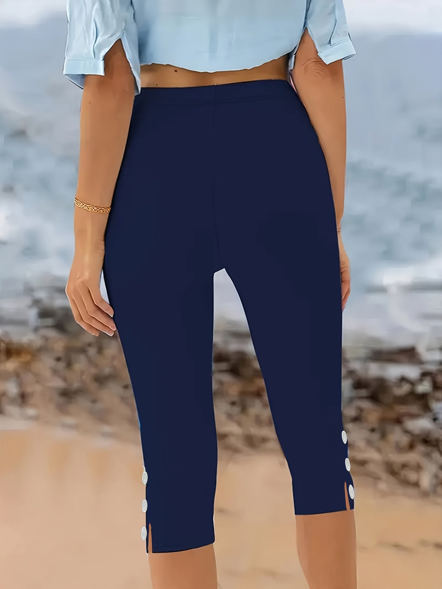 Clara Polierte Stretch-Capri