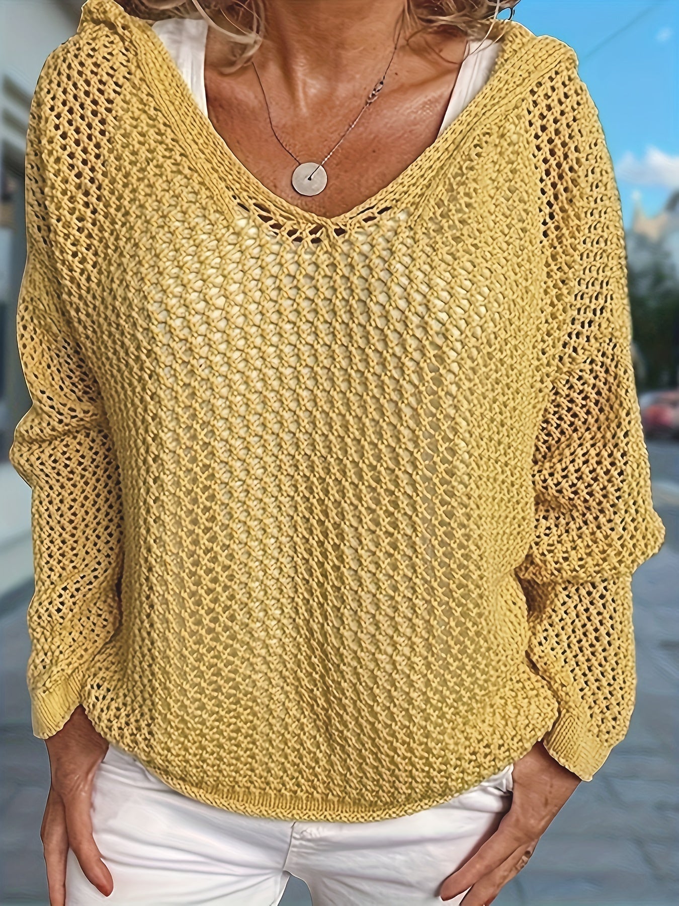 Lana Strick-Kapuzenpullover