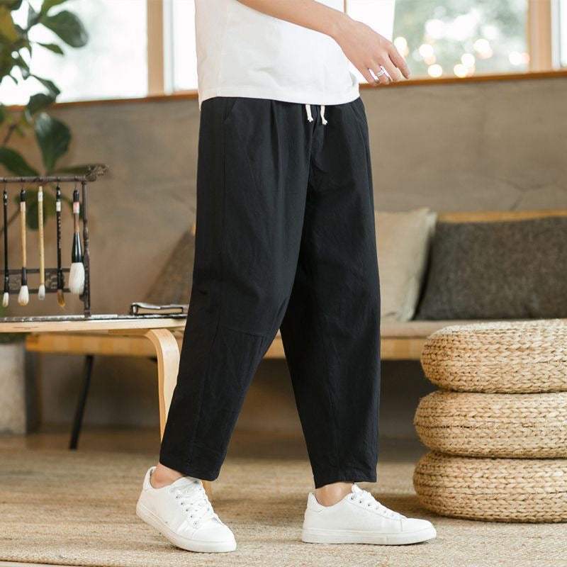 Weite Leinenhose