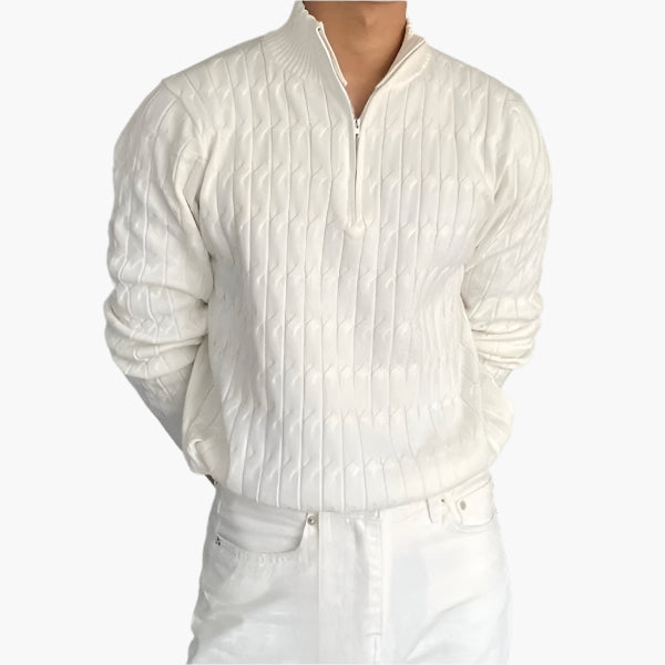 Pullover mit halbem Reißverschluss