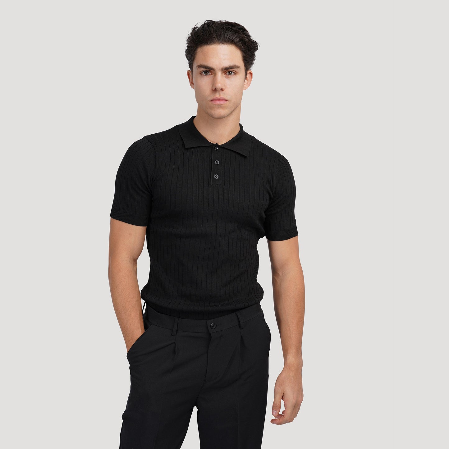 Gestricktes Poloshirt