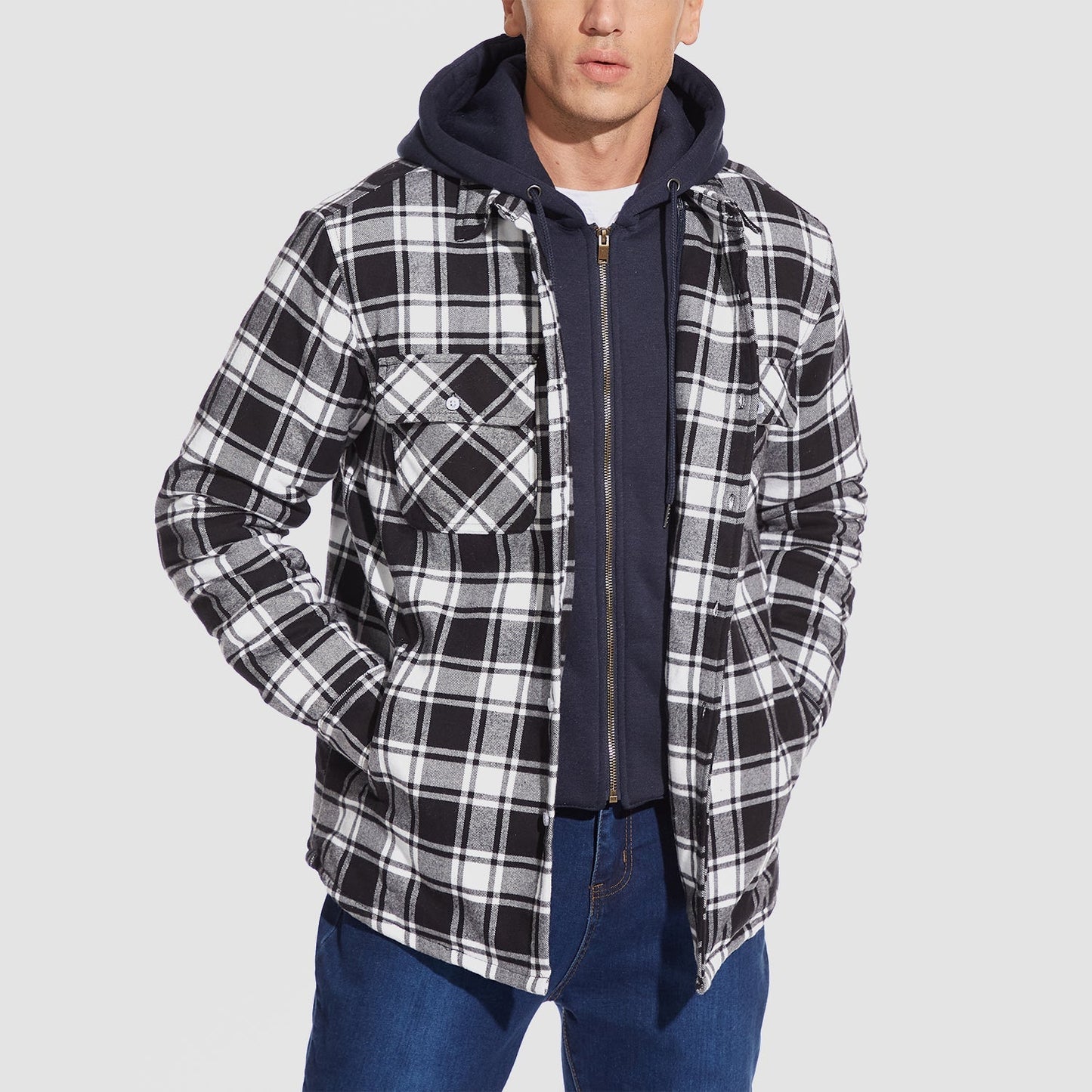 Harry Jacke | Flanell mit abnehmbarer Kapuze