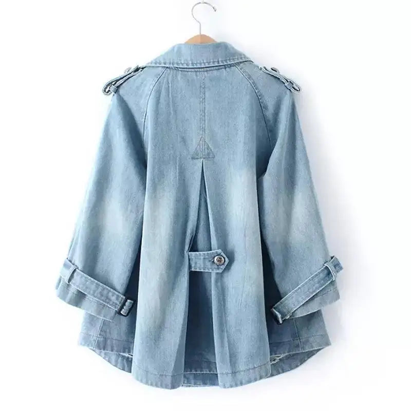 Denim-Cape-Mantel für jeden Tag