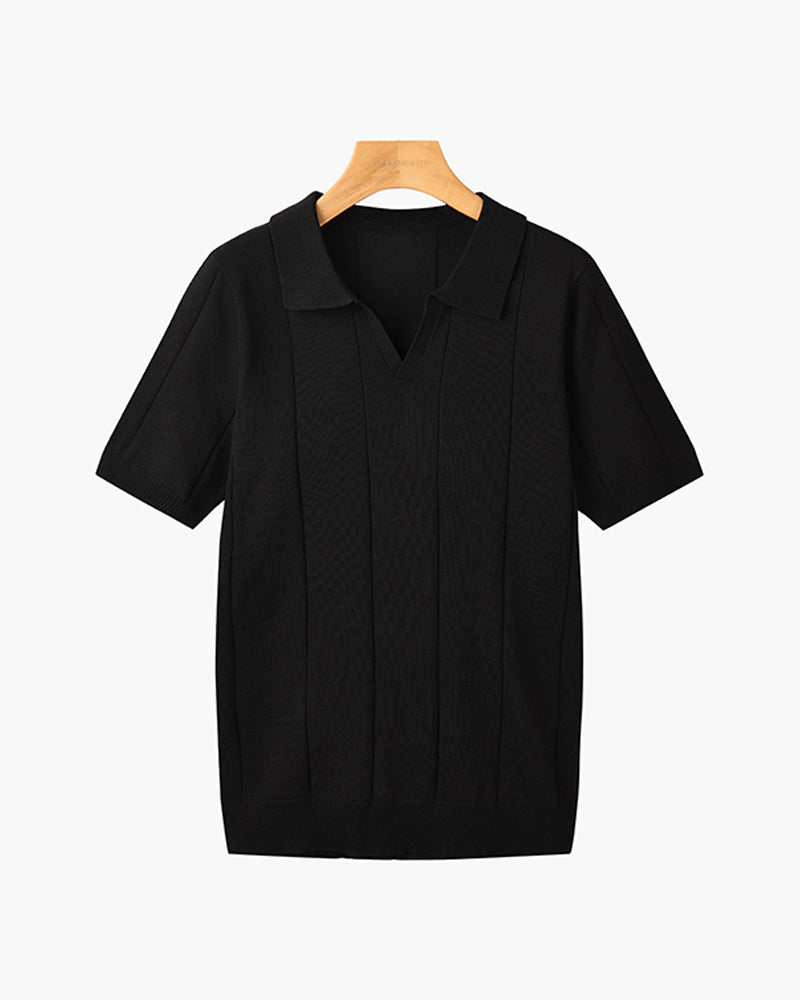 Poloshirt mit V-Ausschnitt