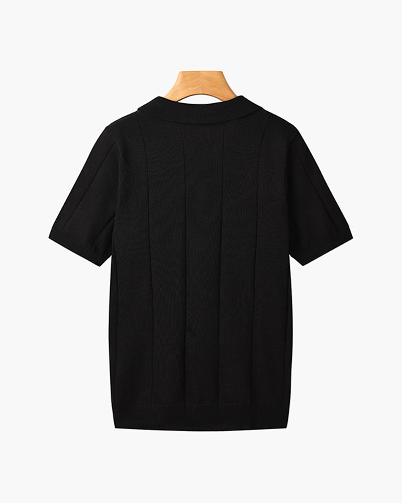 Poloshirt mit V-Ausschnitt
