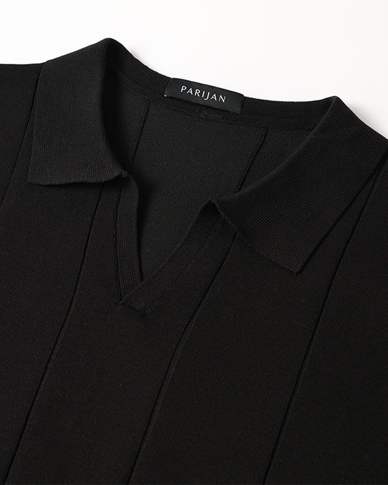 Poloshirt mit V-Ausschnitt