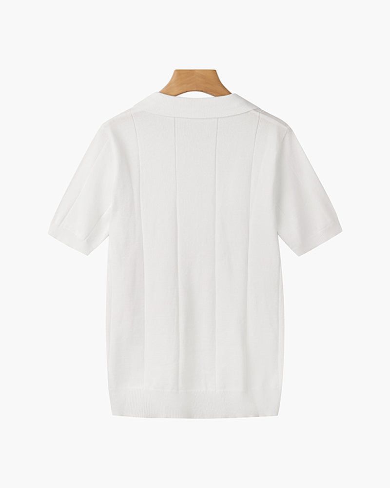 Poloshirt mit V-Ausschnitt