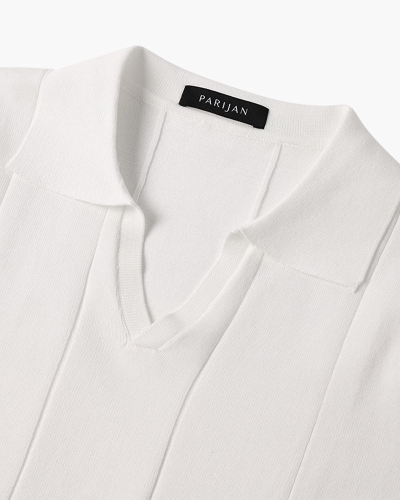 Poloshirt mit V-Ausschnitt