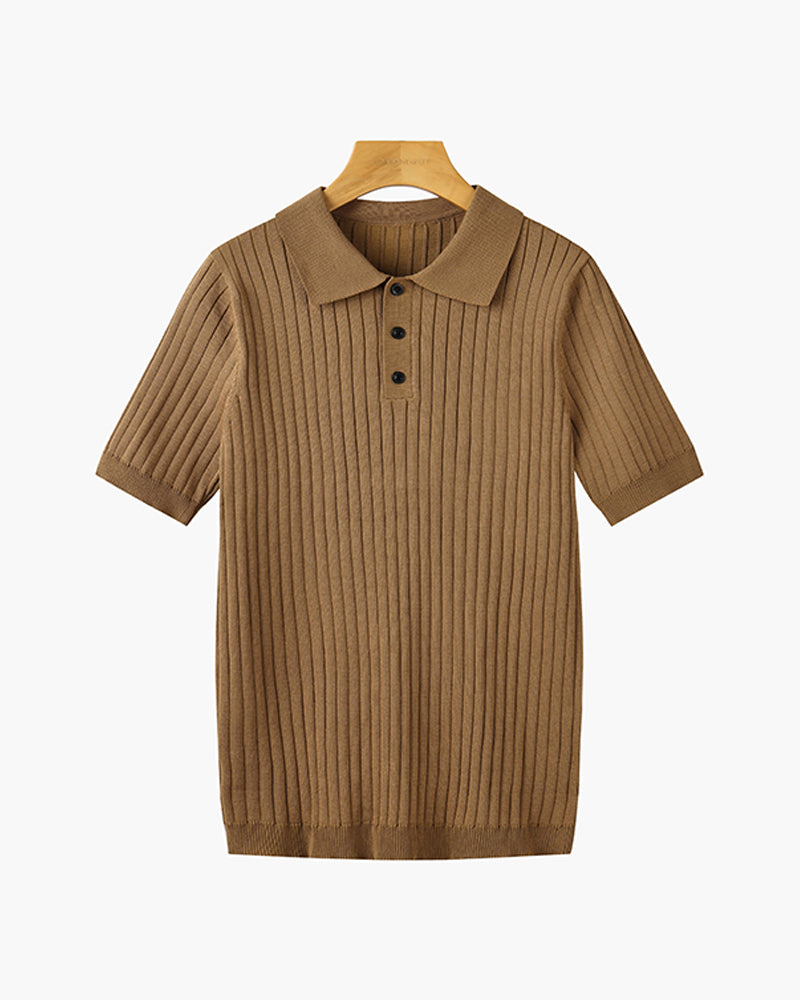 Gestricktes Poloshirt