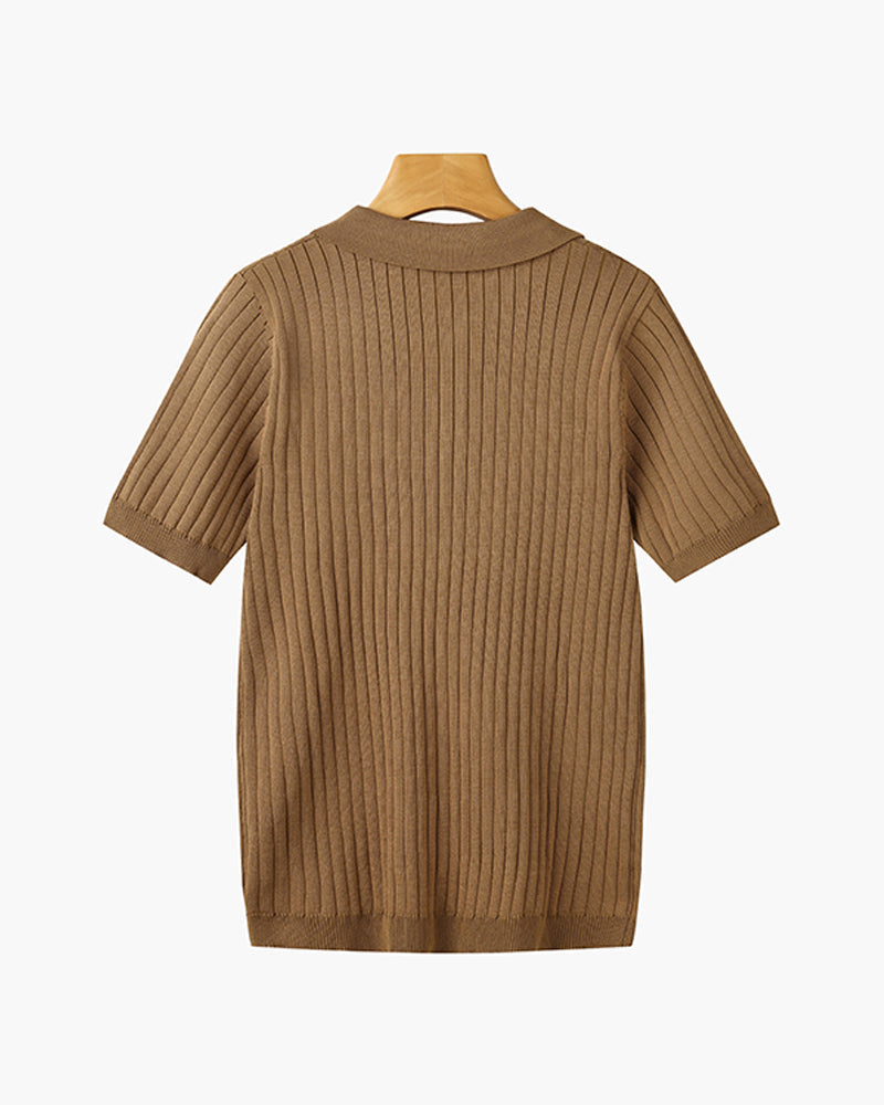 Gestricktes Poloshirt