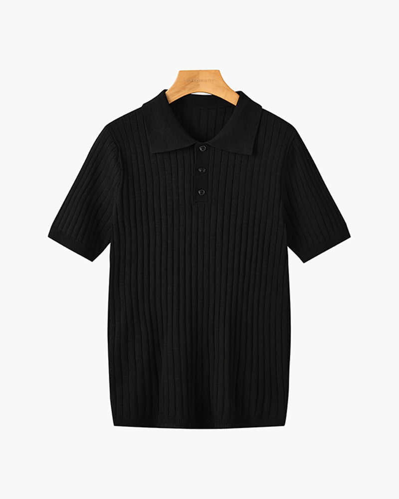 Gestricktes Poloshirt