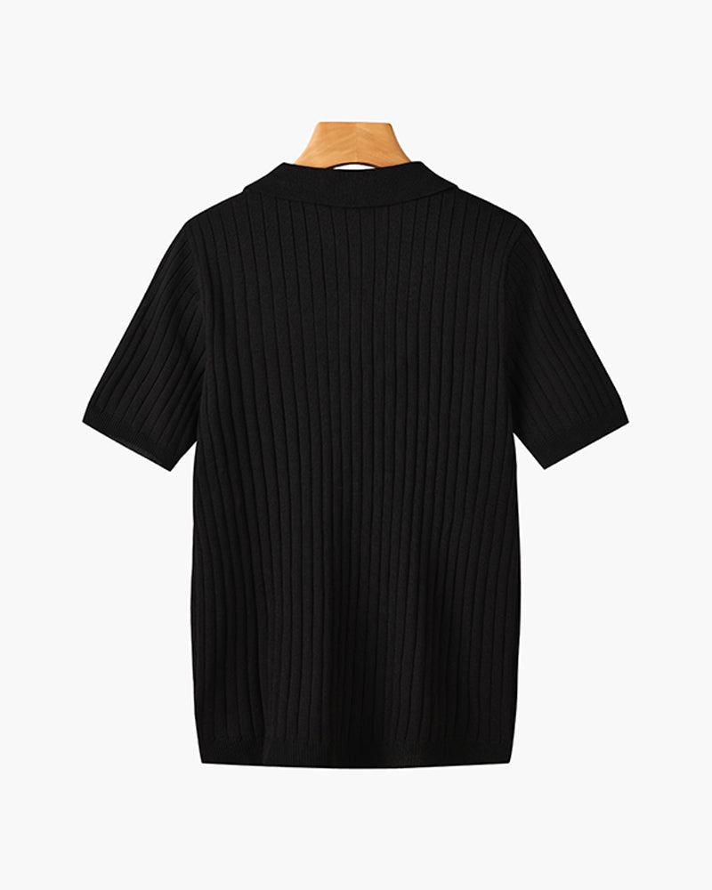 Gestricktes Poloshirt