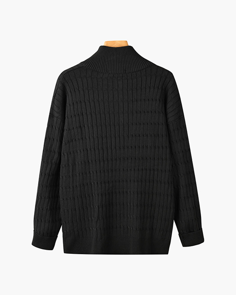 Pullover mit halbem Reißverschluss