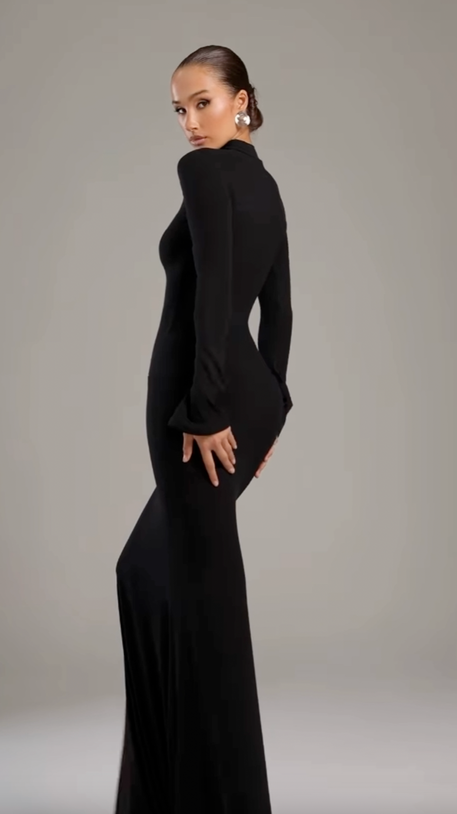 Noire|Maxikleid mit Rollkragen