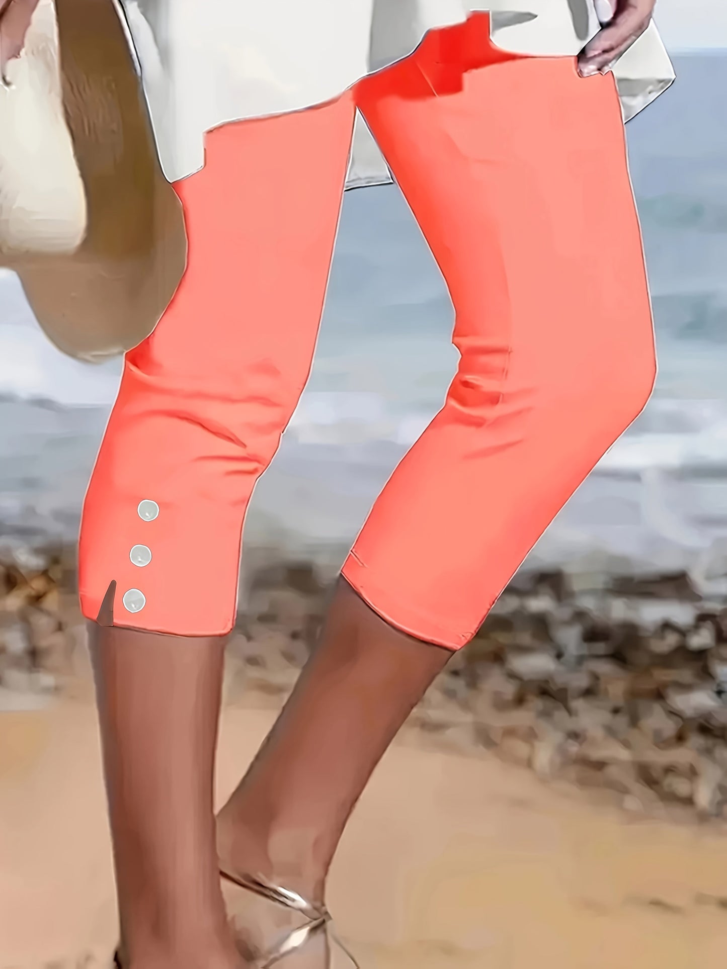 Clara Polierte Stretch-Capri