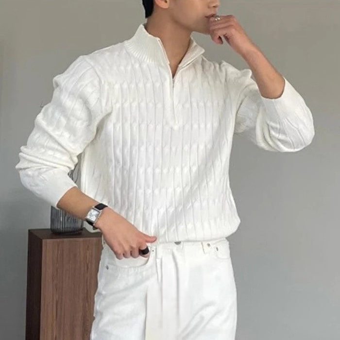 Pullover mit halbem Reißverschluss