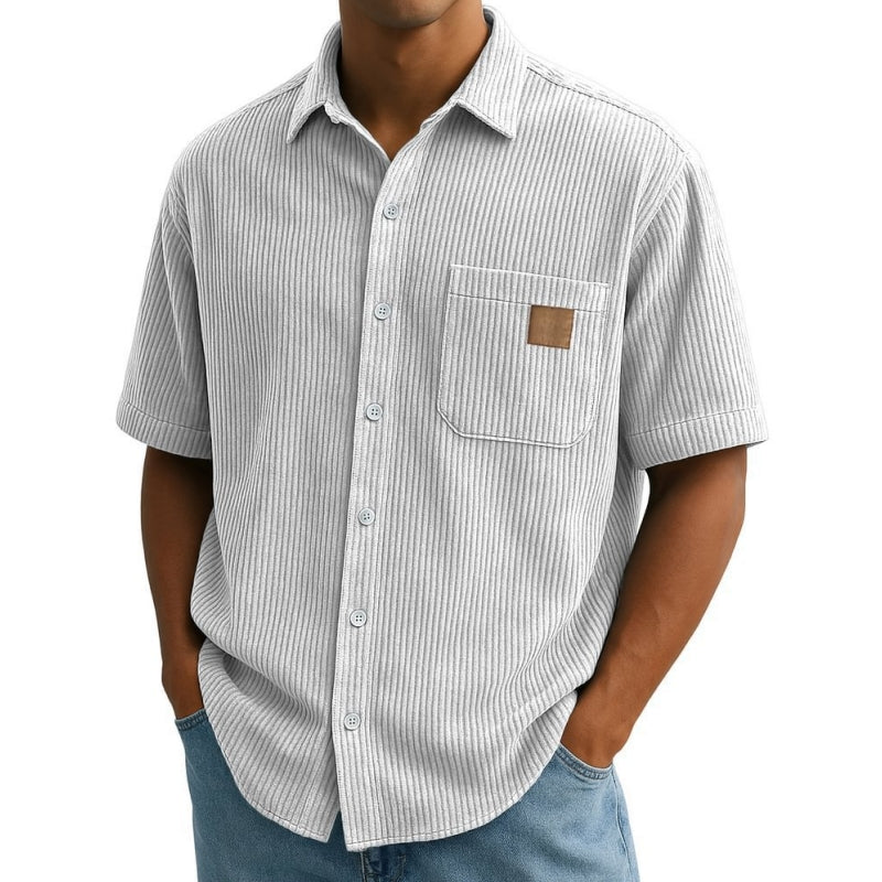 Vintage Herren Kurzarm Button-Up Shirt