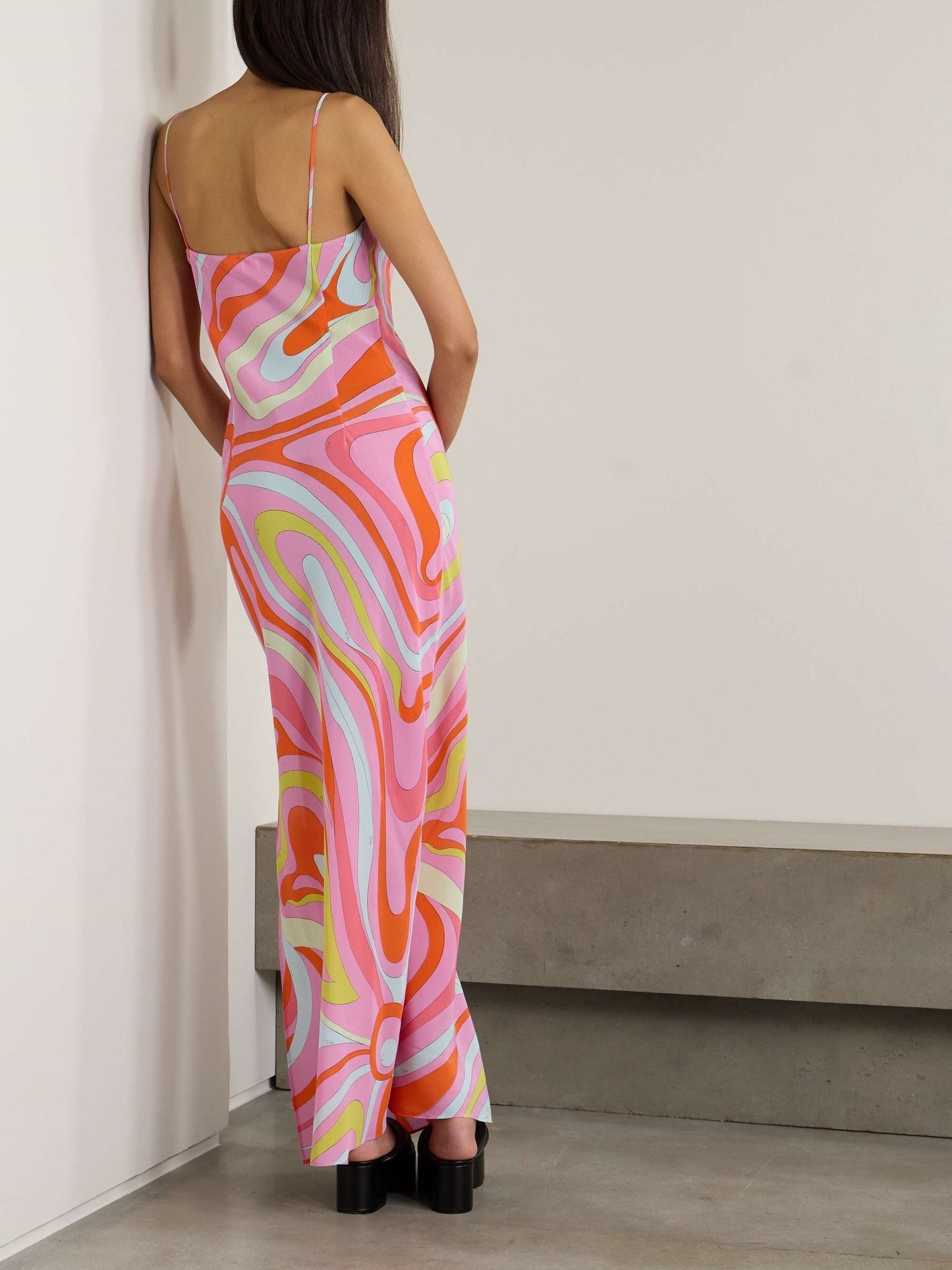 Maxikleid mit Signature-Print